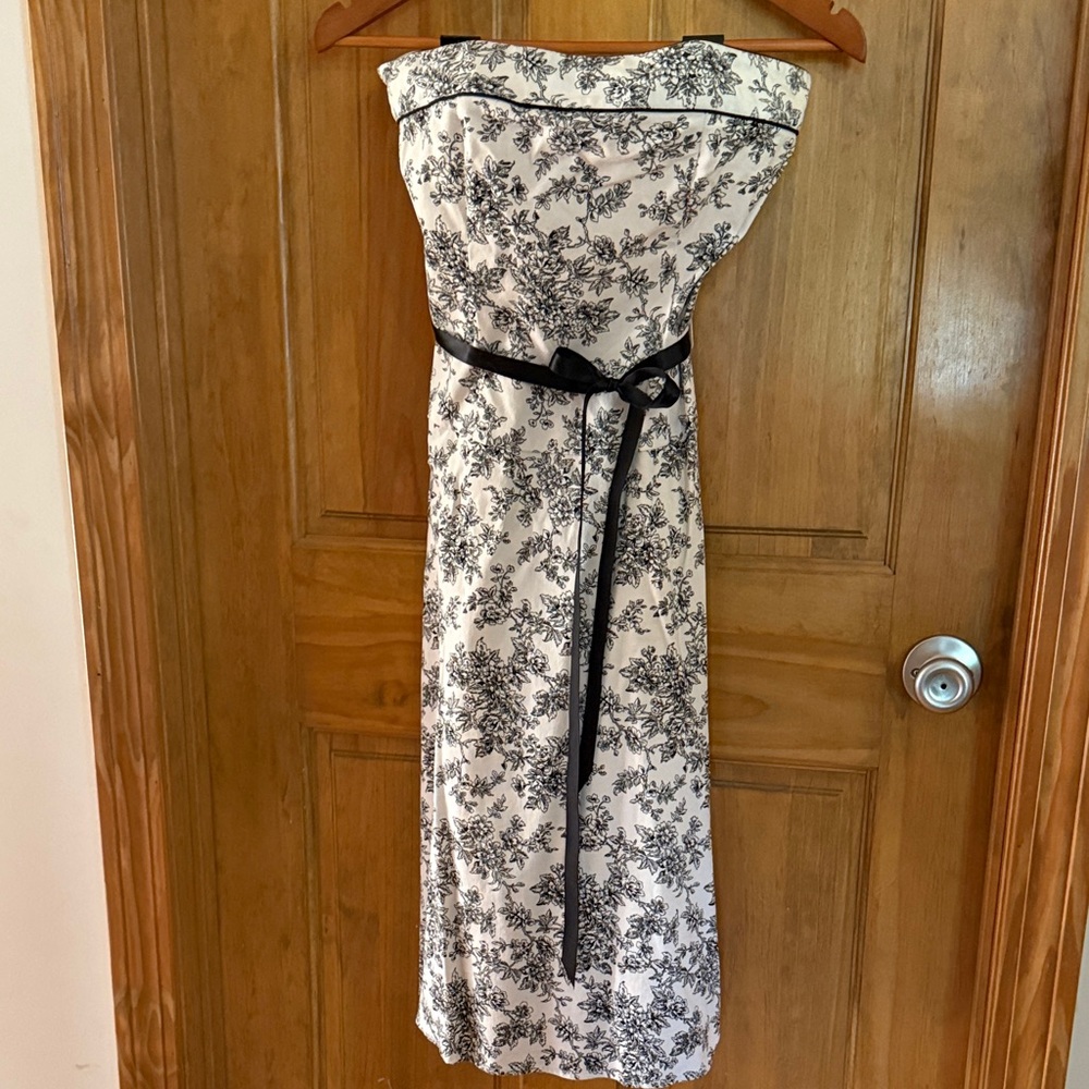 Teeze Me Strapless Black and White Dress